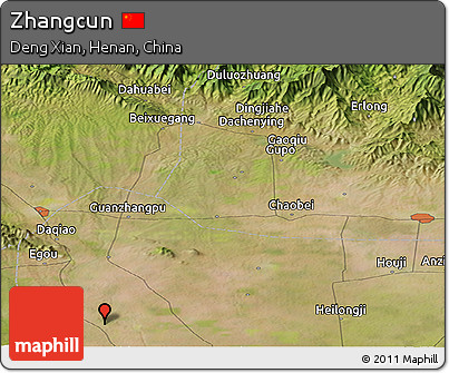 Satellite Panoramic Map of Zhangcun