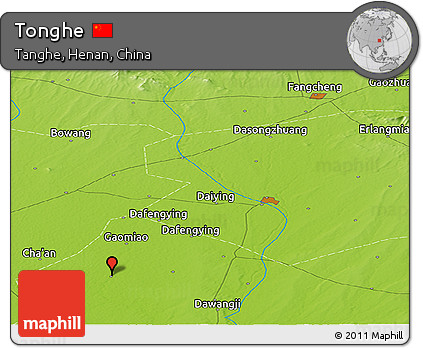 Physical Panoramic Map of Tonghe