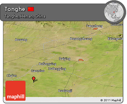 Satellite Panoramic Map of Tonghe