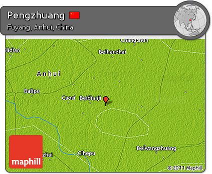 Physical 3D Map of Pengzhuang