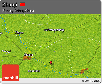 Physical 3D Map of Zhaoji