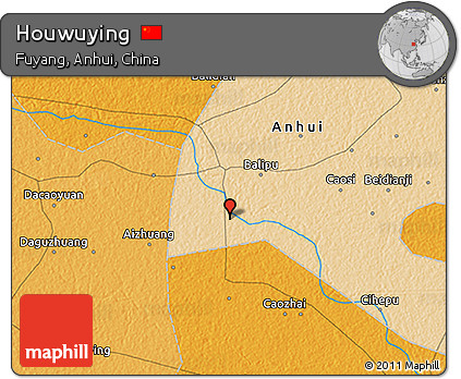 Political 3D Map of Houwuying