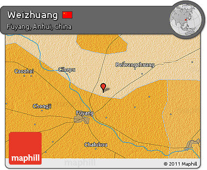 Political 3D Map of Weizhuang