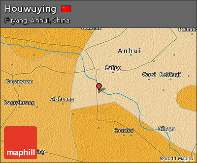 Political 3D Map of Houwuying