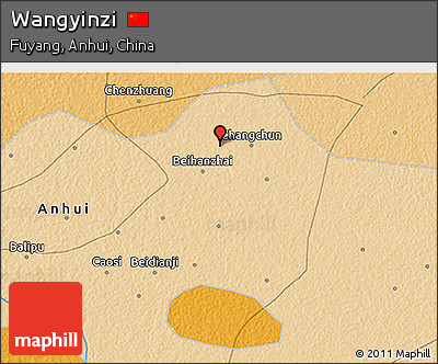 Political 3D Map of Wangyinzi