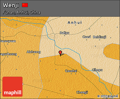 Political 3D Map of Wenji