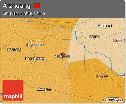 Political 3D Map of Aizhuang