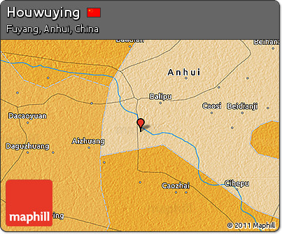 Political 3D Map of Houwuying