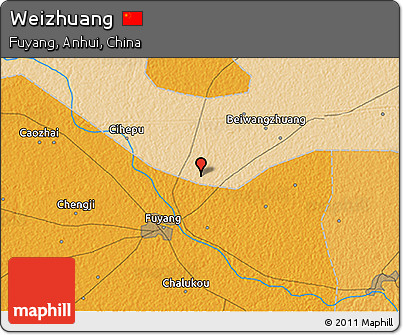Political 3D Map of Weizhuang
