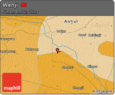 Political 3D Map of Wenji