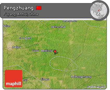 Satellite 3D Map of Pengzhuang
