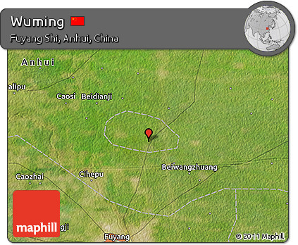 Satellite 3D Map of Wuming