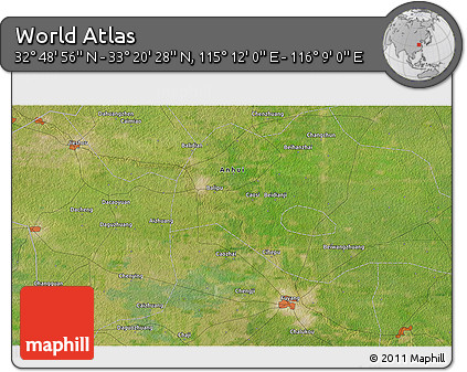 Satellite 3D Map of the Area around 33° 4' 42" N, 115° 40' 30" E