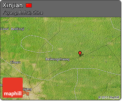 Satellite 3D Map of Xinjian