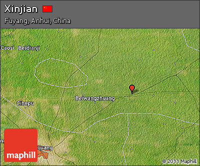 Satellite 3D Map of Xinjian