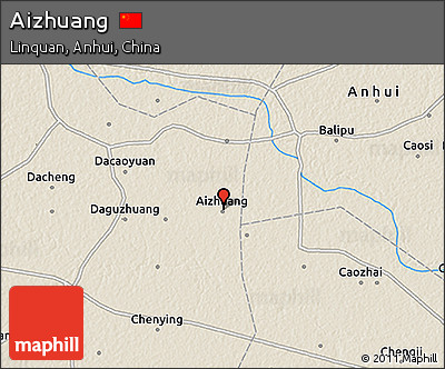 Shaded Relief 3D Map of Aizhuang