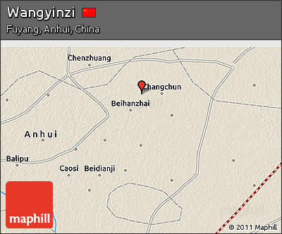 Shaded Relief 3D Map of Wangyinzi