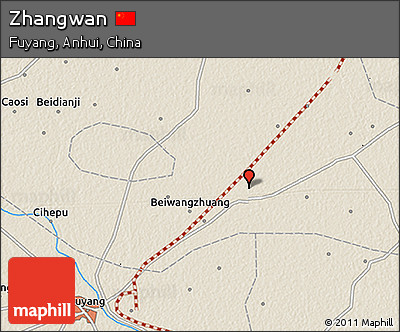 Shaded Relief 3D Map of Zhangwan