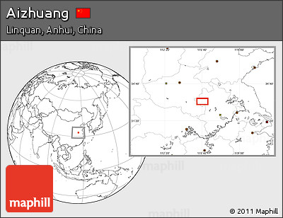 Blank Location Map of Aizhuang