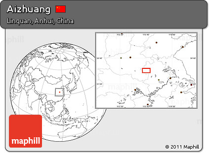 Blank Location Map of Aizhuang