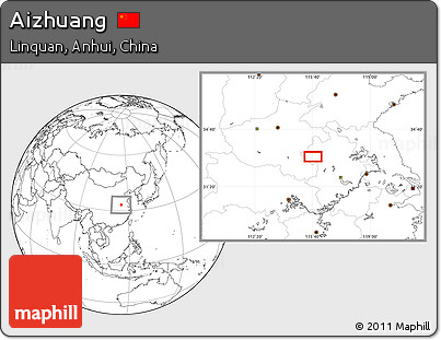 Blank Location Map of Aizhuang