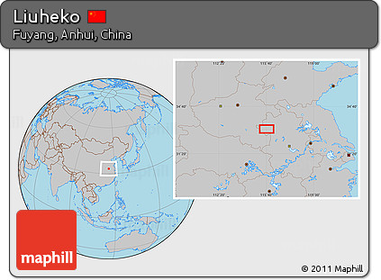 Gray Location Map of Liuheko