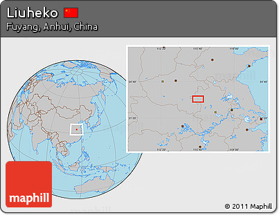 Gray Location Map of Liuheko