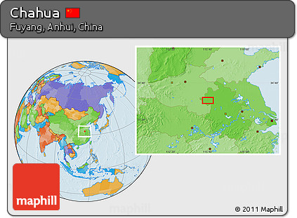 Political Location Map of Chahua