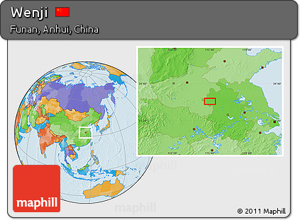 Political Location Map of Wenji