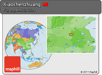 Political Location Map of Xiaochenzhuang