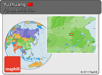 Political Location Map of Yuzhuang