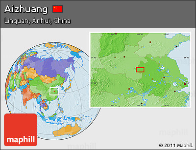 Political Location Map of Aizhuang