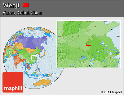 Political Location Map of Wenji