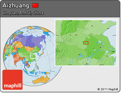 Political Location Map of Aizhuang