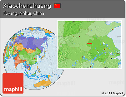 Political Location Map of Xiaochenzhuang