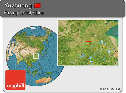 Satellite Location Map of Yuzhuang