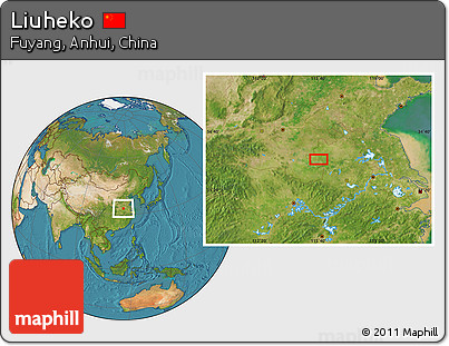 Satellite Location Map of Liuheko