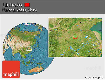 Satellite Location Map of Liuheko