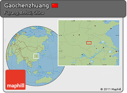 Savanna Style Location Map of Gaochenzhuang