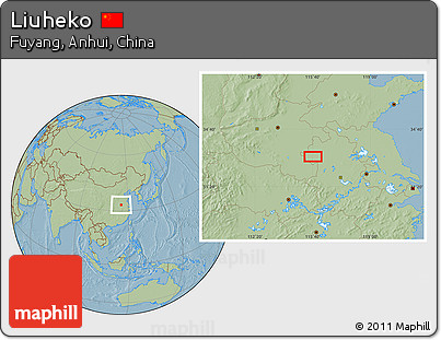 Savanna Style Location Map of Liuheko, hill shading