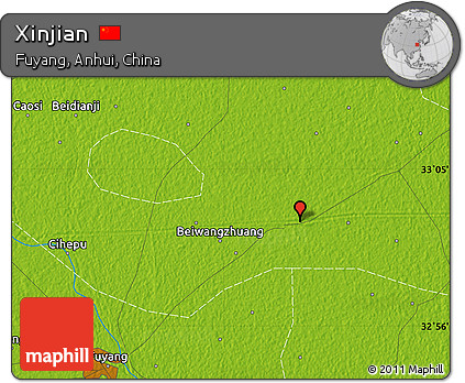 Physical Map of Xinjian