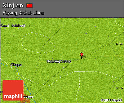 Physical Map of Xinjian