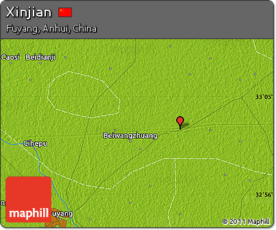 Physical Map of Xinjian