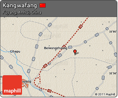 Shaded Relief Map of Kangwafang