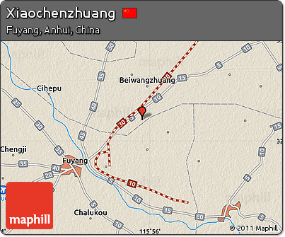 Shaded Relief Map of Xiaochenzhuang