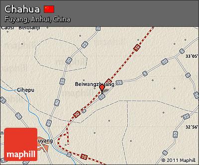 Shaded Relief Map of Chahua