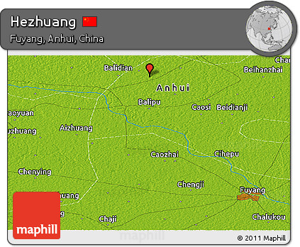 Physical Panoramic Map of Hezhuang