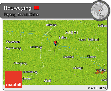 Physical Panoramic Map of Houwuying