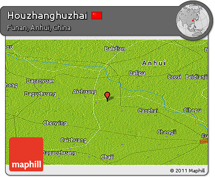 Physical Panoramic Map of Houzhanghuzhai