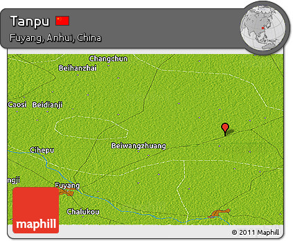 Physical Panoramic Map of Tanpu